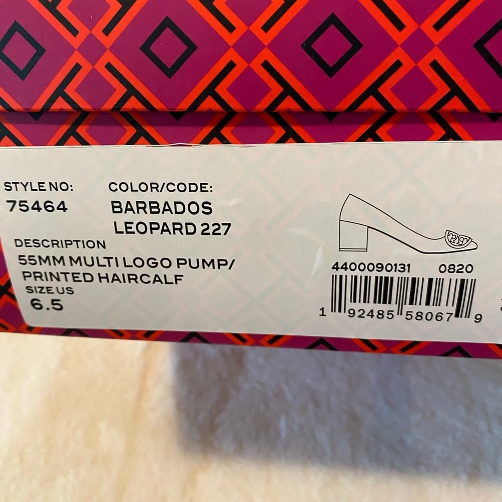 TORY BURCH MULTI-LOGO LEOPARD PUMP